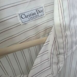 Dior Men's White Striped Shirt